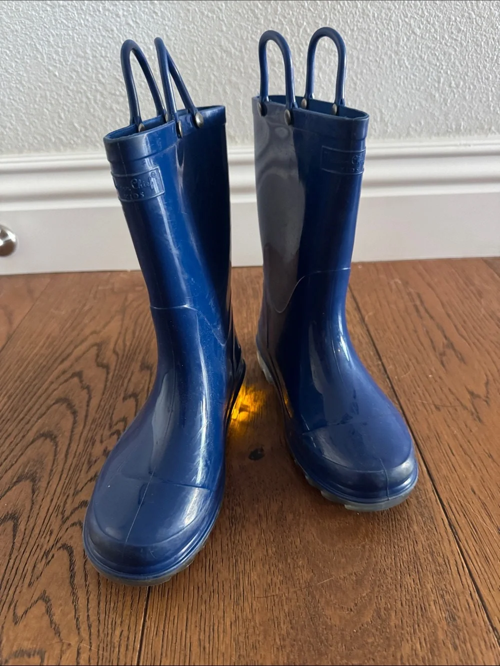 Western Chief Kids Blue Rain Boots with Pull Handles